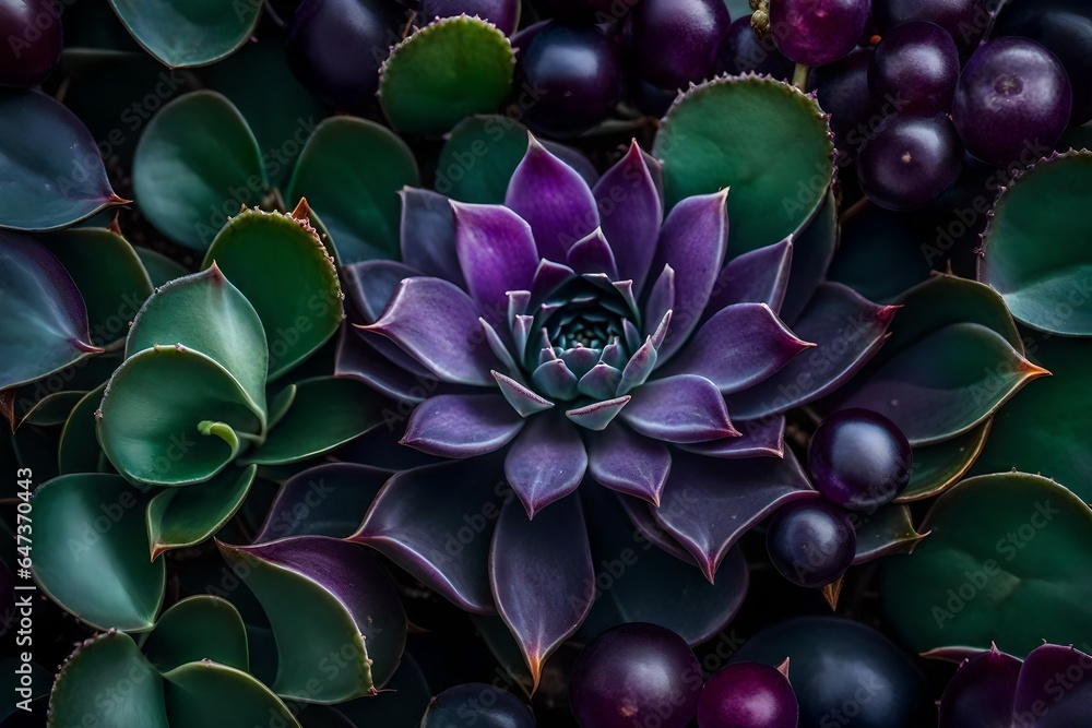 Poster a tantalizing image of a succulent and sweet grape - ia generative