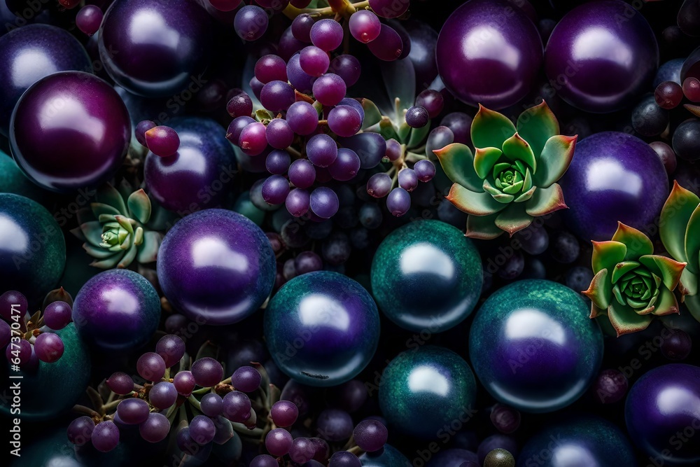Poster a tantalizing image of a succulent and sweet grape - ia generative