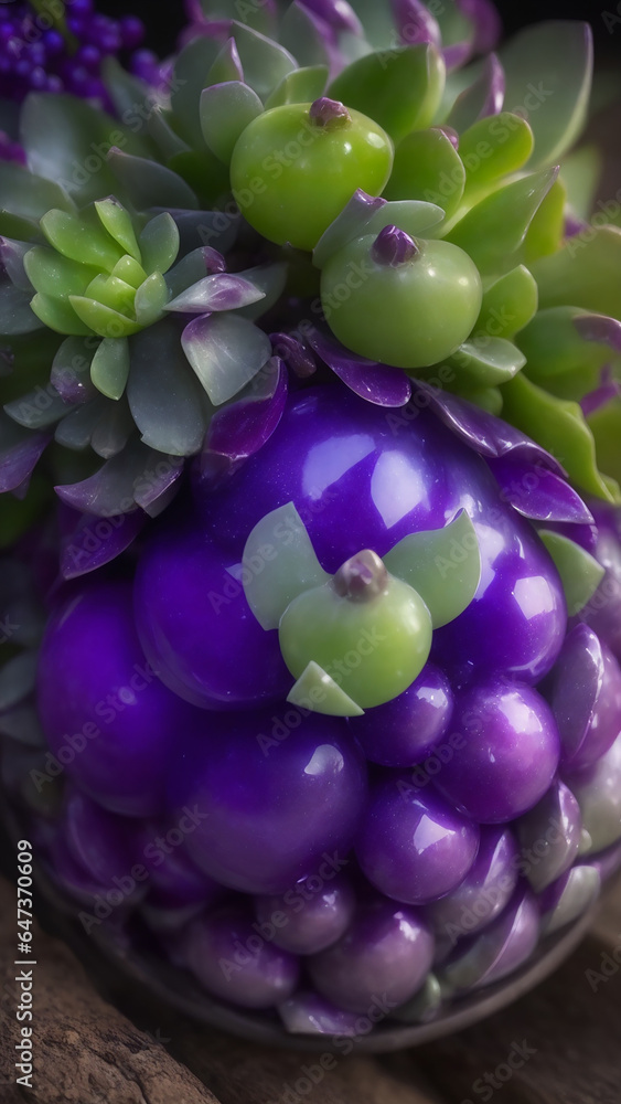 Poster a tantalizing image of a succulent and sweet grape - ia generative