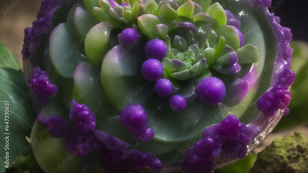 Poster a tantalizing image of a succulent and sweet grape - ia generative