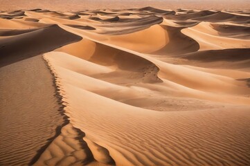 Fototapeta na wymiar desert with magical sands and dunes as inspiration for exotic adventures in dry climates