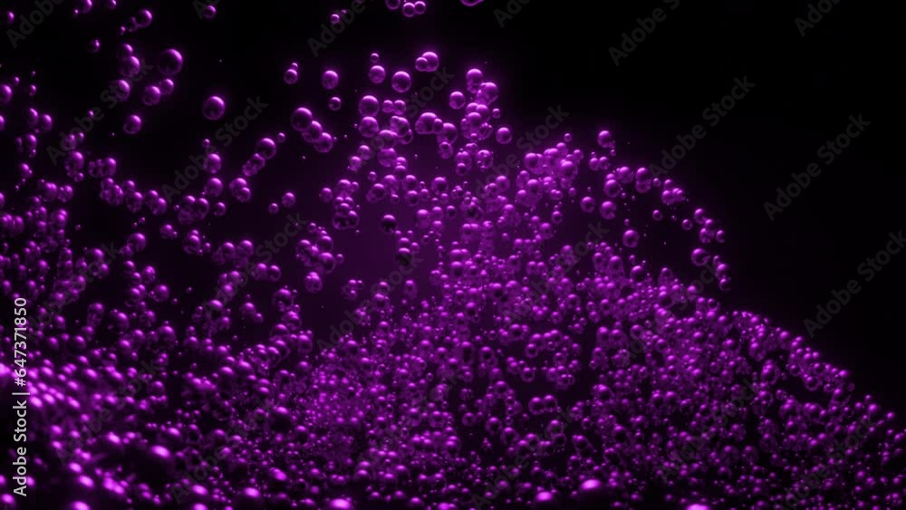 Poster a lot of balls are moving in flow. design. explosion of colored 3d balls. explosive stream of many e