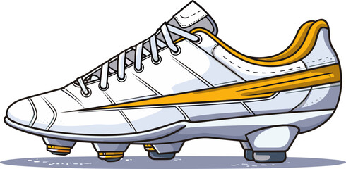 Soccer shoe, football boot icon on a white background flat style vector.