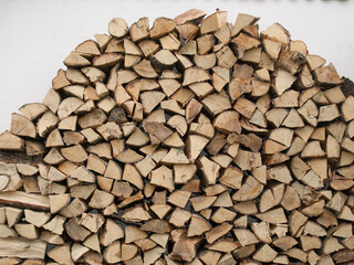 Firewood by the wall texture