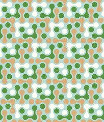 Abstract Geometric Circles Punch Vector Chail Style Seamless Pattern Trendy Fashion Colors Minimalist Texture