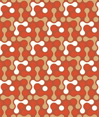 Abstract Geometric Circles Punch Vector Chail Style Seamless Pattern Trendy Fashion Colors Minimalist Texture