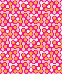 Abstract Geometric Circles Punch Vector Chail Style Seamless Pattern Trendy Fashion Colors Minimalist Texture
