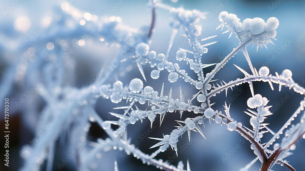 Poster frost tracing the intricate pathways of a spider web
