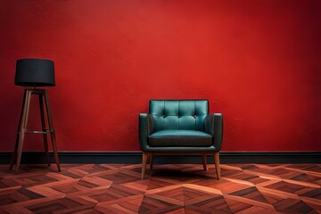 red armchair in a room