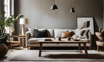 Beautiful architecture concept beautiful decorated environment of a room