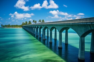 Bridge to Key West, Florida, USA. Generative AI