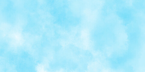Abstract cloudy Hand painted blue sky and clouds, blurry cloudscape covered Hand painted watercolor sky and clouds, Watercolor stain with hand paint for design.