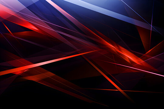 Abstract wallpaper with red and blue on black background. Red and blue abstract graphic background hd. Modern abstract graphic background features a dynamic of shapes. Technology background.