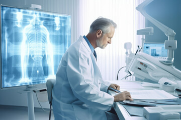 Naklejka na ściany i meble Doctor’s Analysis: X-Ray Examination