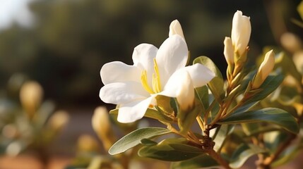 Fototapeta na wymiar Fragrant Rondeletia flower beautifully bloomed with natural background