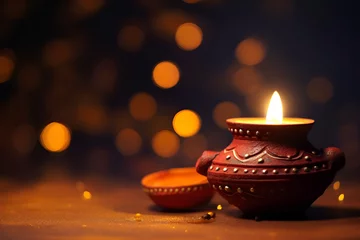  A candle is burning in the Indian Diwali festival of light 5 © Alina
