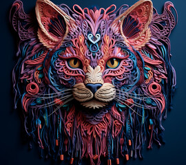 Obraz premium Enjoy this pet's vibrant, eye-catching, 3d colors.