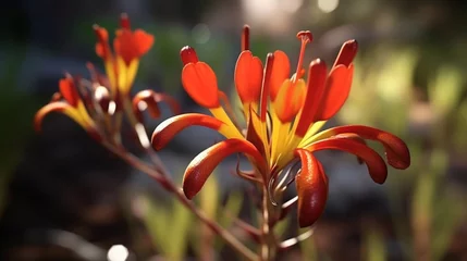 Foto op Plexiglas Kangaroo Paw flower beautifully bloomed with natural background © Newton