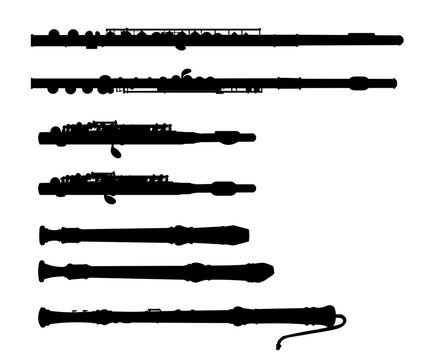 silhouette of a flute