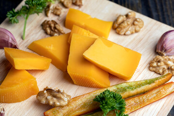 fresh orange cheese and other food products