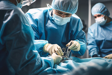 surgeons in operation - obrazy, fototapety, plakaty