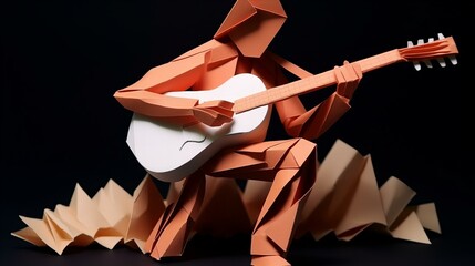 Origami Paper Musician 