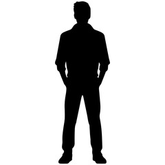 man standing figure silhouette illustration