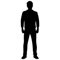 man standing figure silhouette illustration