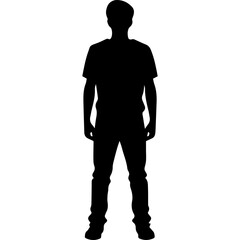 Fototapeta premium man standing figure silhouette illustration