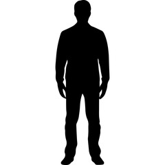 man standing figure silhouette illustration