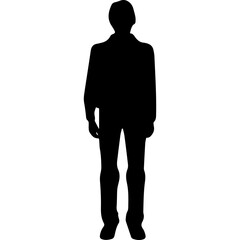 man standing figure silhouette illustration