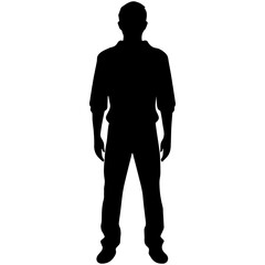 man standing figure silhouette illustration