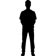 man standing figure silhouette illustration