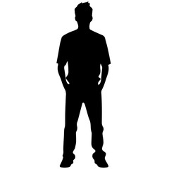 man standing figure silhouette illustration