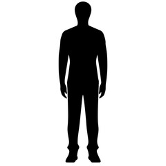 man standing figure silhouette illustration