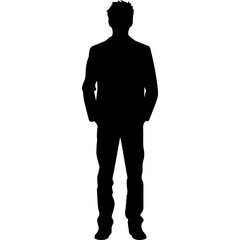 man standing figure silhouette illustration