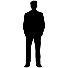 man standing figure silhouette illustration