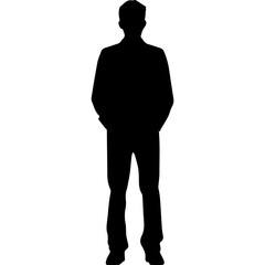 man standing figure silhouette illustration