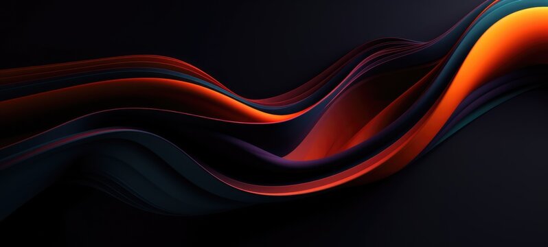 black abstract wave futuristic digital background, ai © Rachel Yee Laam Lai
