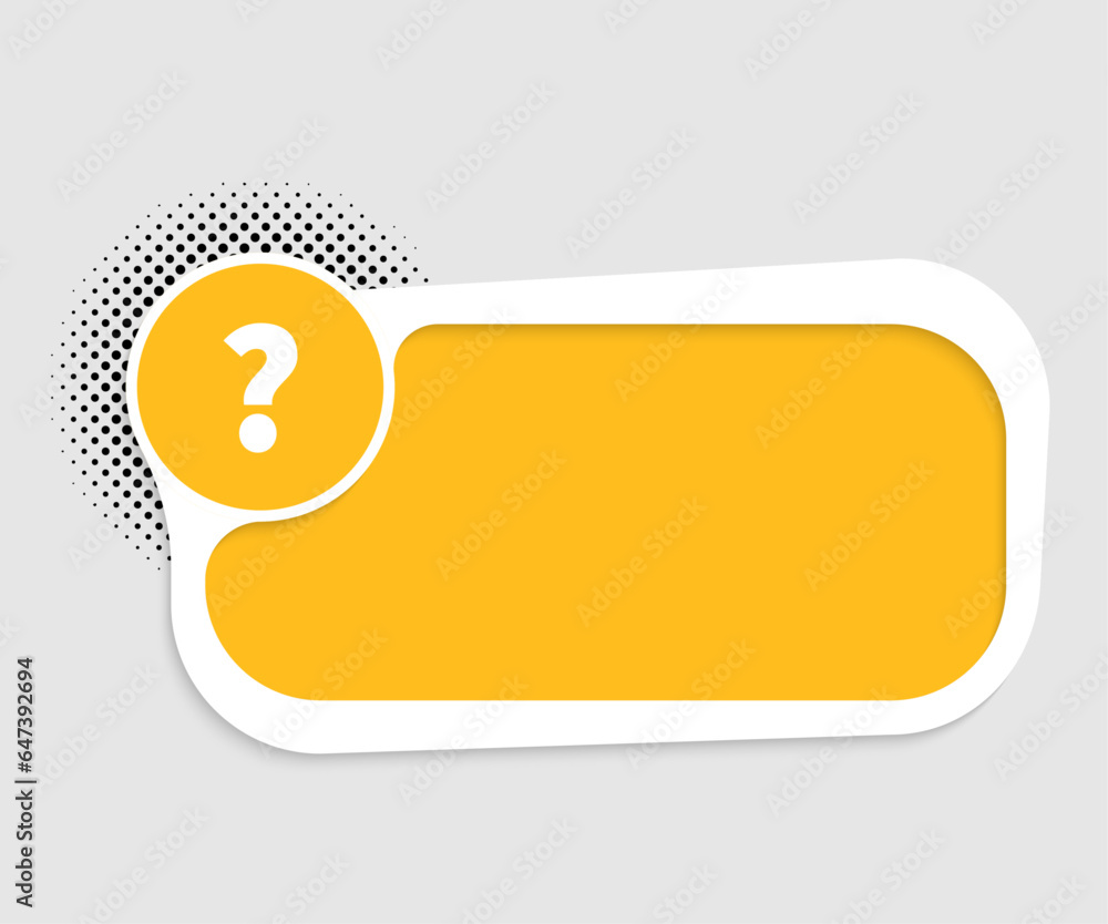 Poster text frame with question