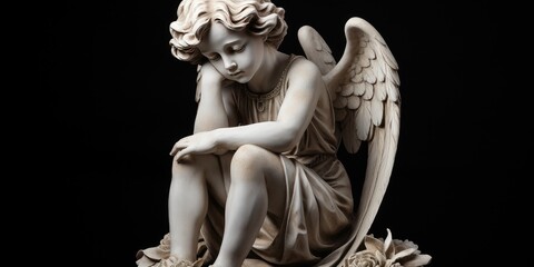 statue of angel - obrazy, fototapety, plakaty