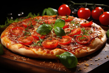 A table set with an array of mouthwatering vegan pizzas, topped with fresh vegetables, vegan cheese, and aromatic herbs, showcasing the irresistible and satisfying nature of plant-based pizza | ACTORS