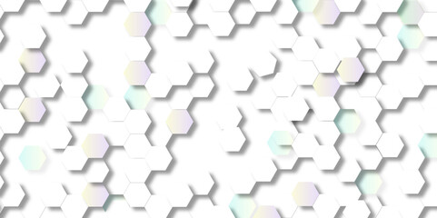 hexagon in modern technology futuristic background vector.symmetrical hexagon arrangement wallpaper or background and texture.