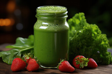A vibrant smoothie packed with antioxidant-rich ingredients like berries, spinach, and matcha, highlighting the benefits of a colorful and nutritious beverage for overall well-being | ACTORS: Antioxid