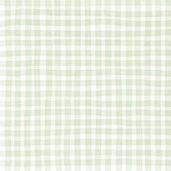 Sage Green Gingham Check Hand Drawn Background Pattern