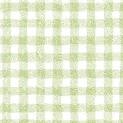 Sage Green Gingham Check Hand Drawn Background