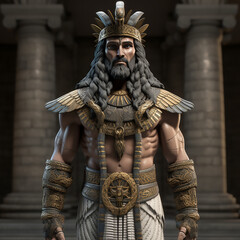 Fototapeta premium Sumerian God figure