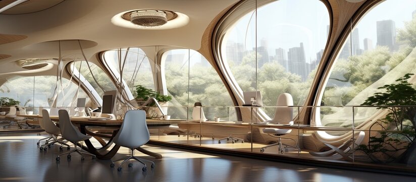 Modern organic architecture style office