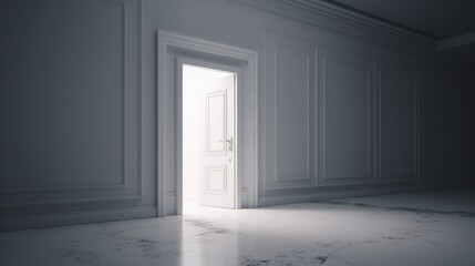minimalistic Epic scene with door