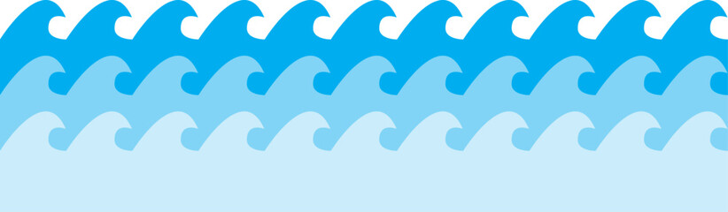 Ocean water wave blue color icon.